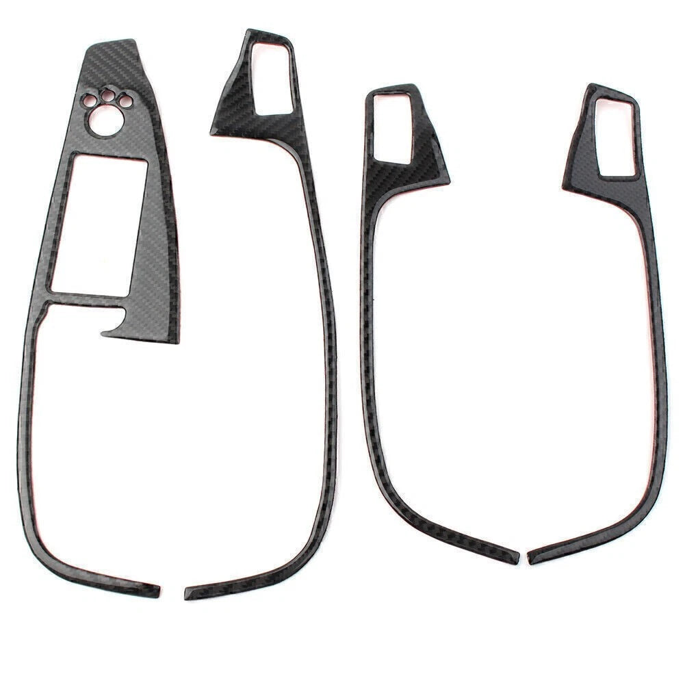 4 x RHD Carbon Window Switch Button Covers for Audi Q5 (2009-2017)