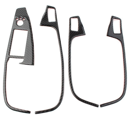 4 x RHD Carbon Window Switch Button Covers for Audi Q5 (2009-2017)