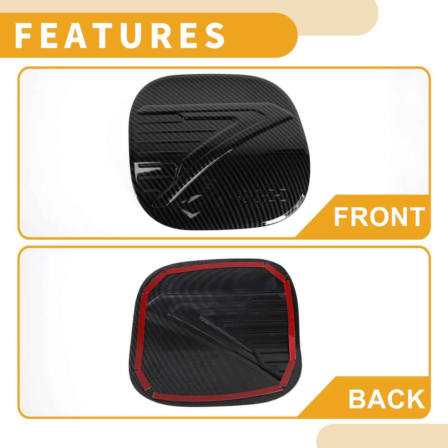 Fuel Tank Door Cap for Nissan Qashqai 2023-2025 Carbon Fiber Black