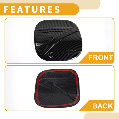 Fuel Tank Door Cap for Nissan Qashqai 2023-2025 Carbon Fiber Black