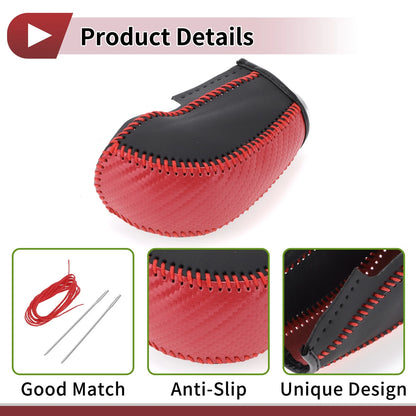 Red Carbon Fiber Gear Shift Knob Cover for Subaru Forester (2014-2017)