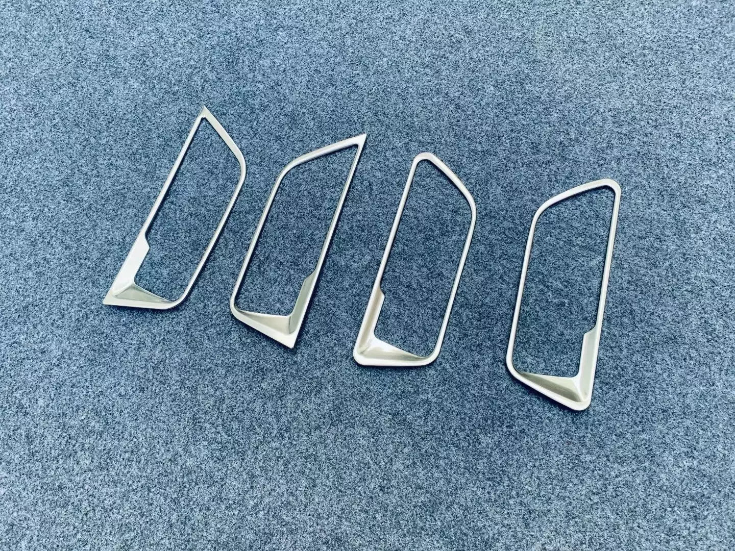 Steel Interior Door Handle Cover Trim Silver for Toyota Harrier Venza (2020-2024)