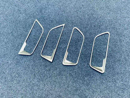 Steel Interior Door Handle Cover Trim Silver for Toyota Harrier Venza (2020-2024)