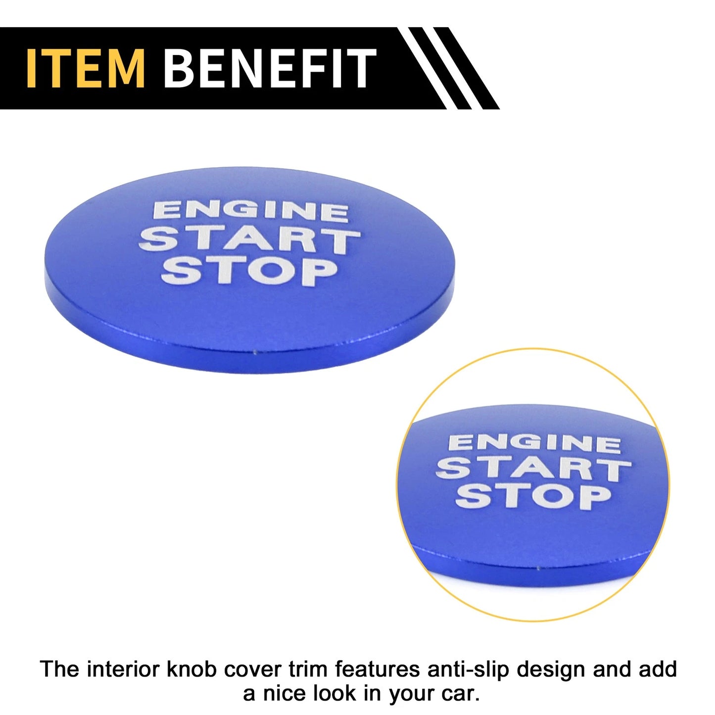 Engine Start Stop Button Cover for Toyota Tacoma (2016-2023) Blue