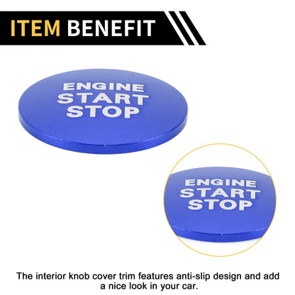 Engine Start Stop Button Cover for Toyota Tacoma (2016-2023) Blue
