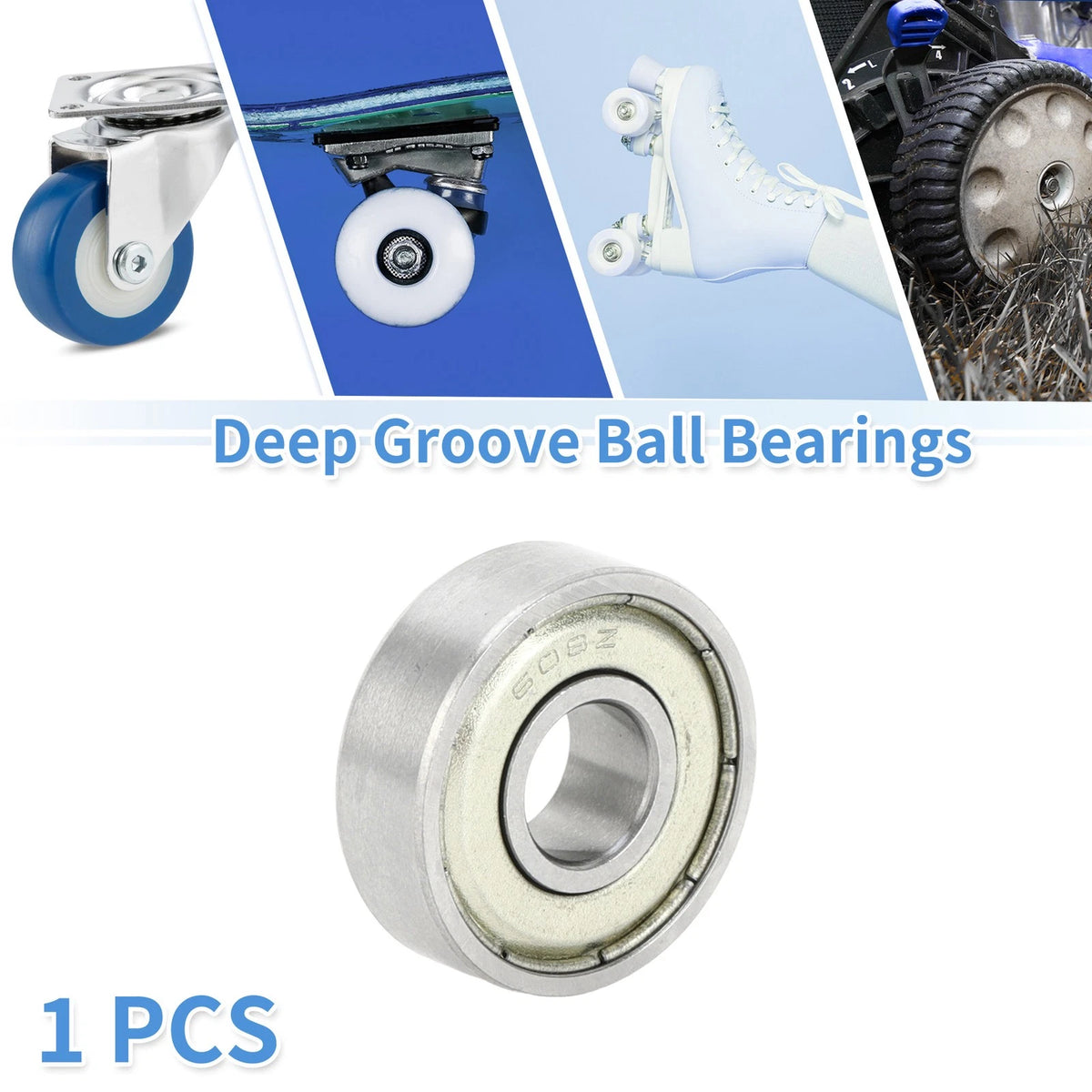 Deep Groove Ball Bearings 8x22x7mm 1 Pc for Scooter Skateboard Wheel