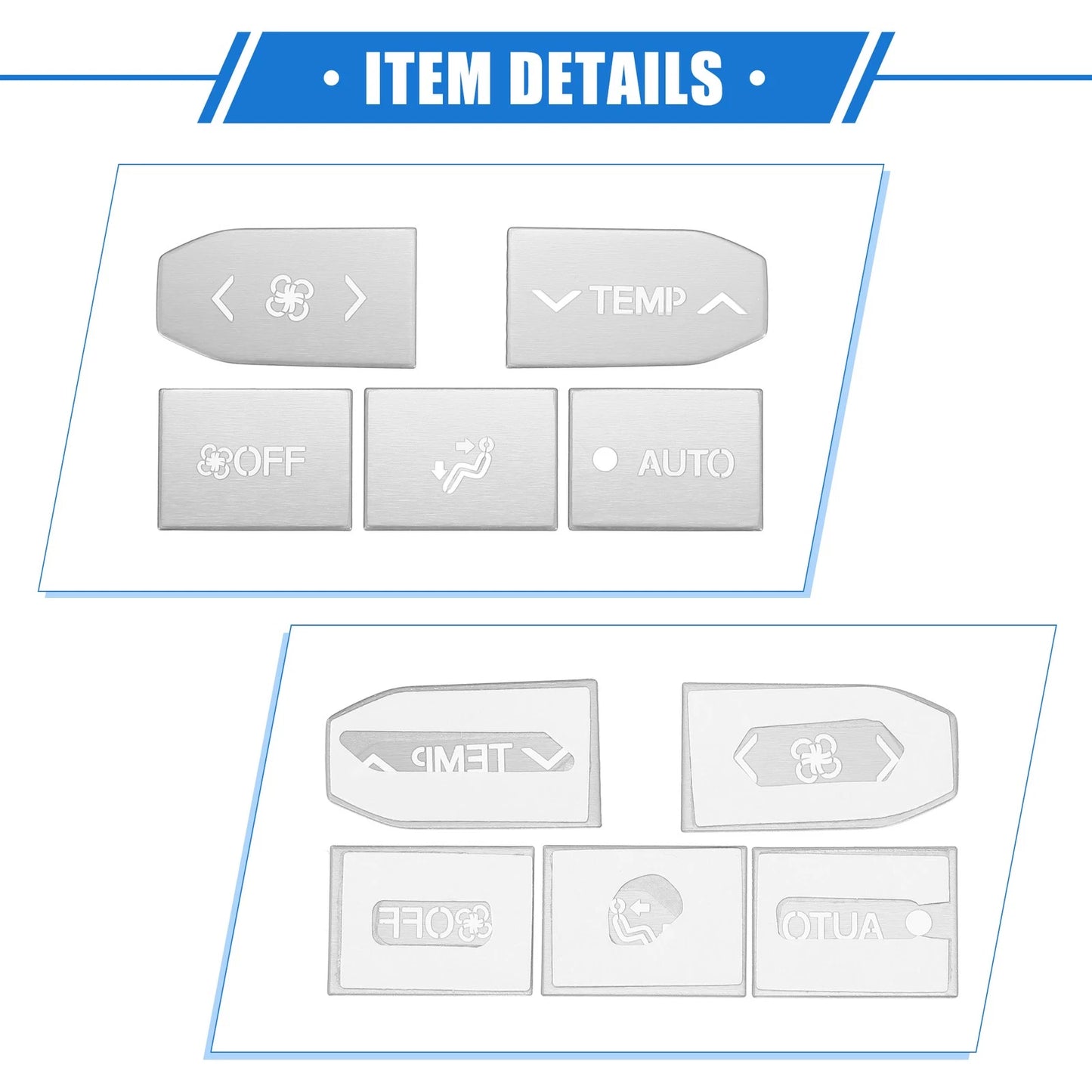 5 Pcs AC Control Switch Button Covers for Toyota Highlander (2014-2019)