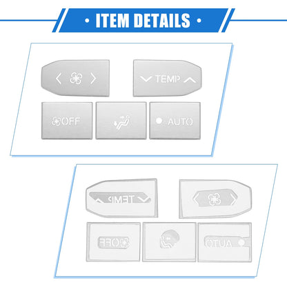 5 Pcs AC Control Switch Button Covers for Toyota Highlander (2014-2019)