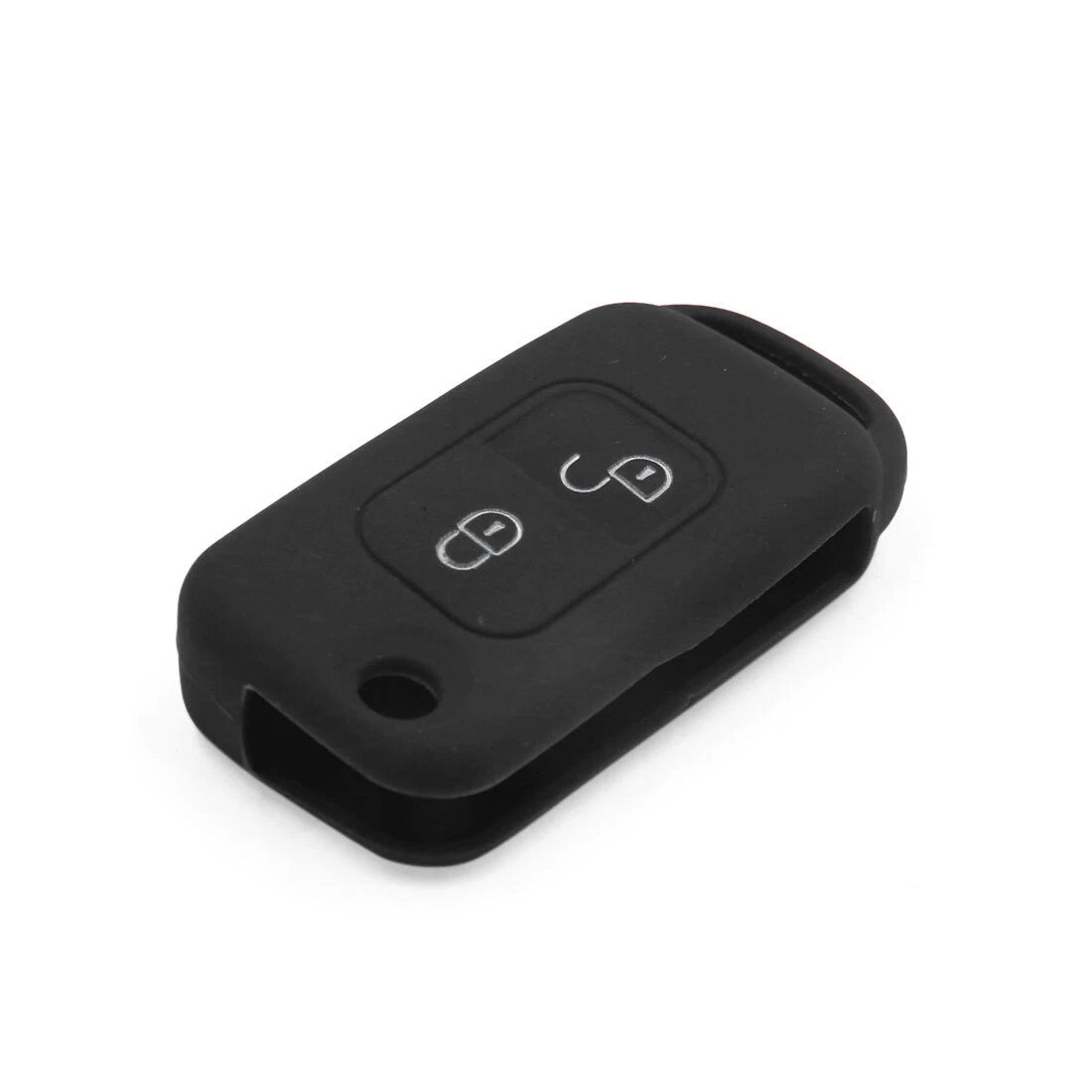 Black Silicone Key Fob Cover Case for Mercedes Benz 124 126 W140 (1980-1995)