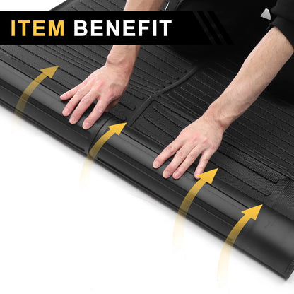 Cargo Liner Rear Trunk Mat for Ford Escape (2020-2024) Stripe Pattern TPE