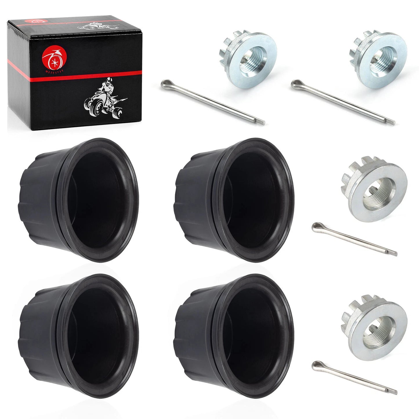 Axle Nut Pin & Wheel Center Cap for Honda Foreman 400/450/500
