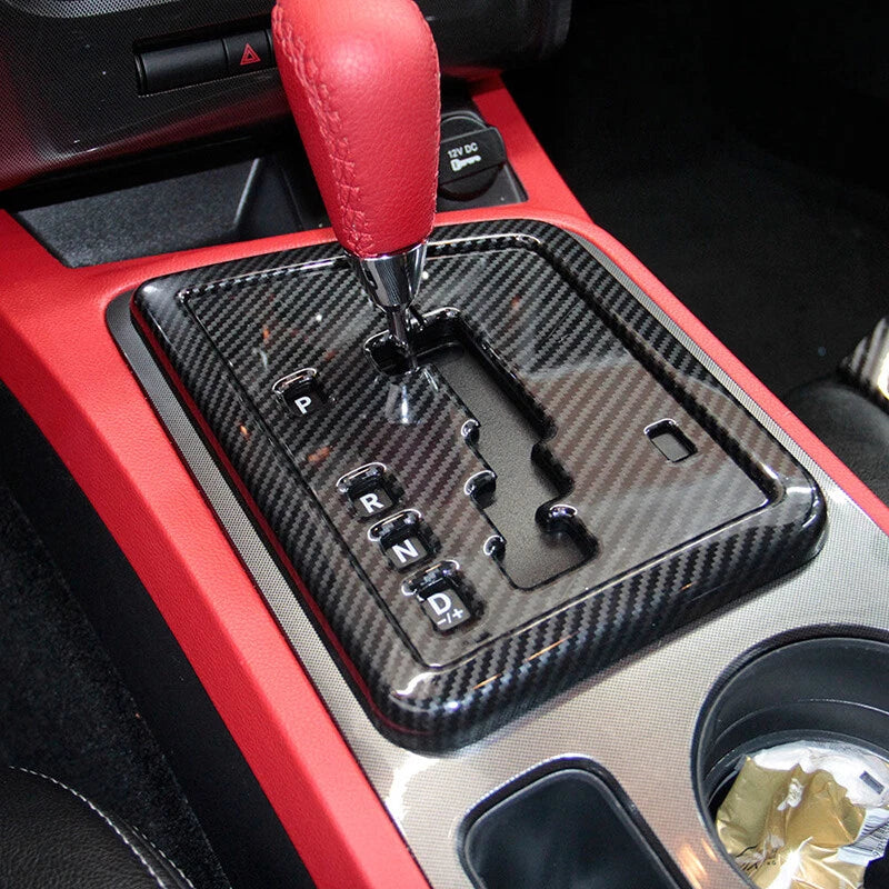 Carbon Fiber Gear Shift Panel Cover Trim for 2008-2014 Dodge Challenger