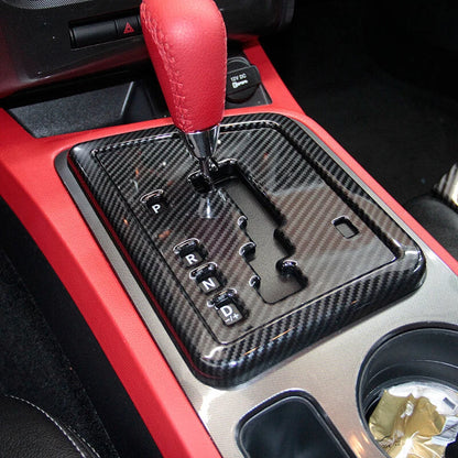 Carbon Fiber Gear Shift Panel Cover Trim for 2008-2014 Dodge Challenger