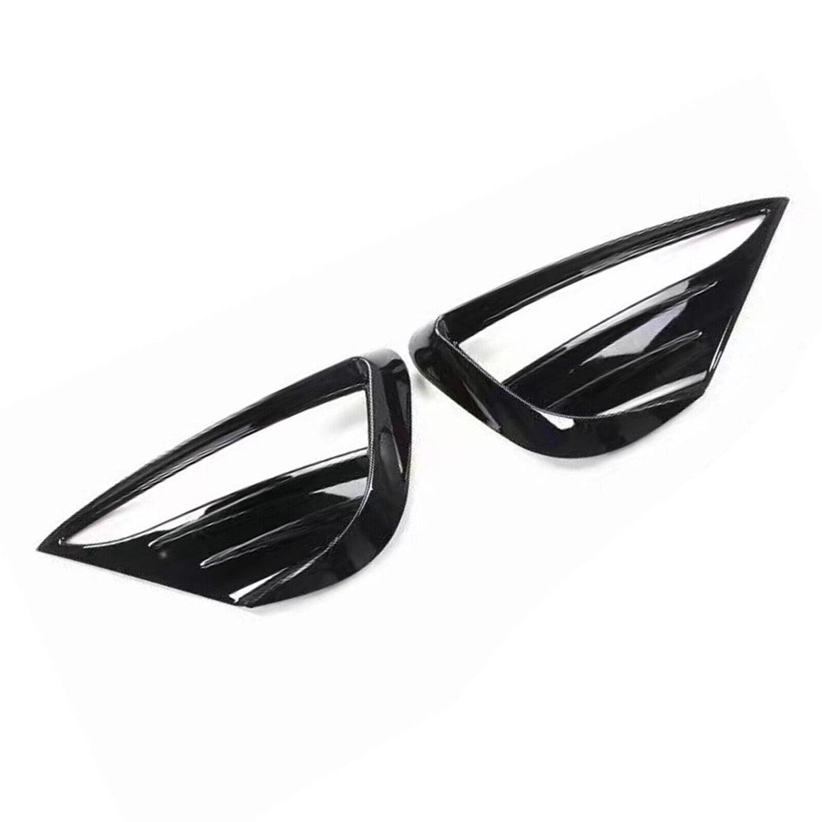2 x Black Front Fog Light Cover Air Vent Trim for Tesla Model Y (2020–2023)