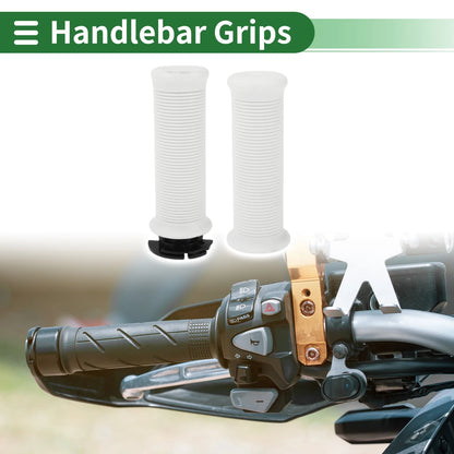 7/8" 22mm 2 x Hand Grips White Thread Pattern for Motorcycle
