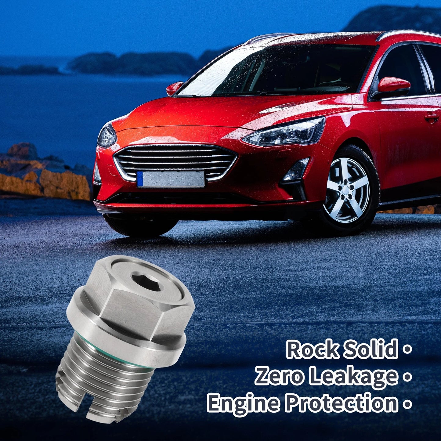 M16.1-1.5mm Copper Oil Drain Plug with Gasket Silver Tone for Car Motorcycle