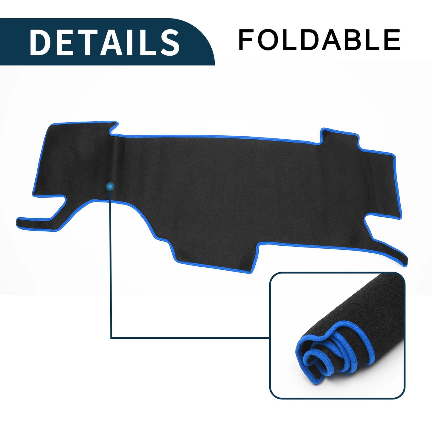 Dashboard Cover Mat for Nissan NOTE e-POWER E13 (2020-2024) Black Blue 1 Set