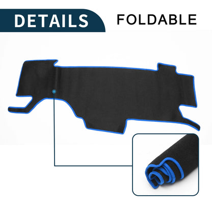 Dashboard Cover Mat for Nissan NOTE e-POWER E13 (2020-2024) Black Blue 1 Set