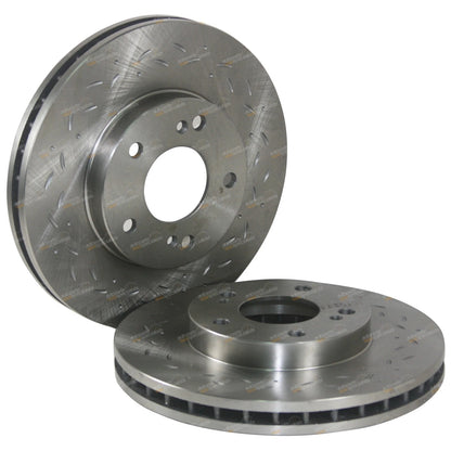Front Dimple Slotted Disc Brake Rotors for 200SX S14 S15 300ZX Z32 VG30DDT