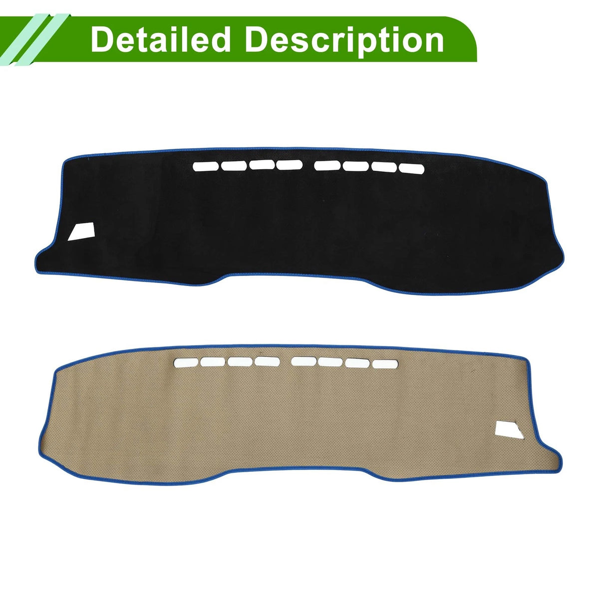 Dashboard Cover Mat for Toyota Hilux Gun125 2017-2020 Black Blue