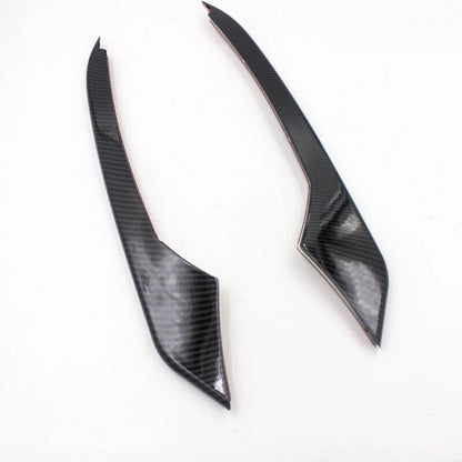 Carbon Fiber Style Front Fog lamp Light Brow Eyelids Trim For Mustang 2015-2018