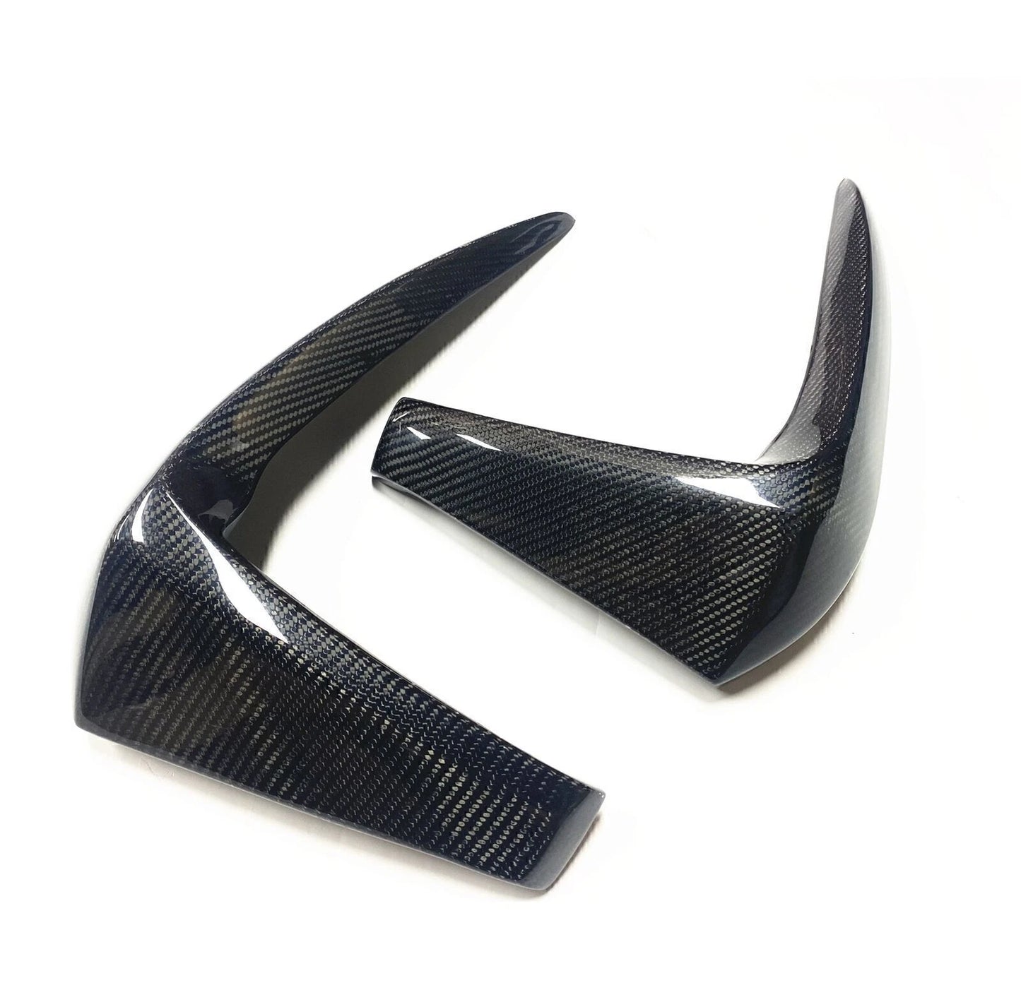2 x Carbon Fibre Fog Lamp Eyelid Covers for VW Golf GTI MK7.5 (2018-2020)