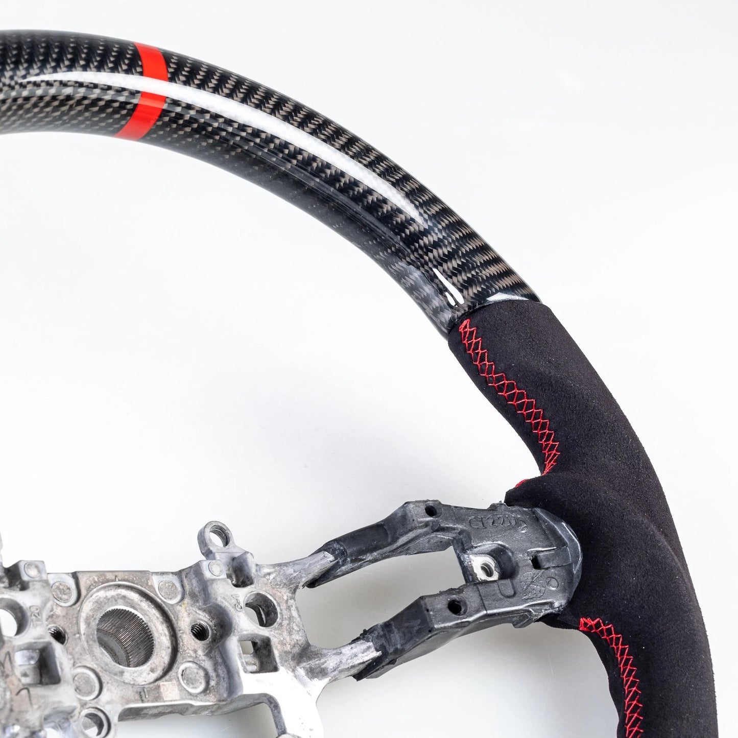 Carbon Flat Bottom Suede Steering Wheel for Honda Civic (2022-2024)