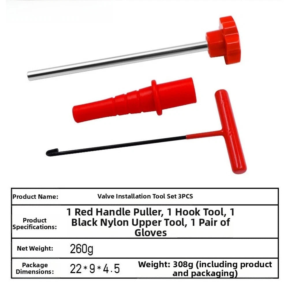 4 x Tire Valve Stem Tools for Quick Installation - No Tire Removal Needed