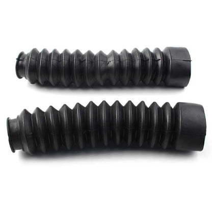 Rubber Front Fork Dust Cover Boots for Motorcycle Universal Black