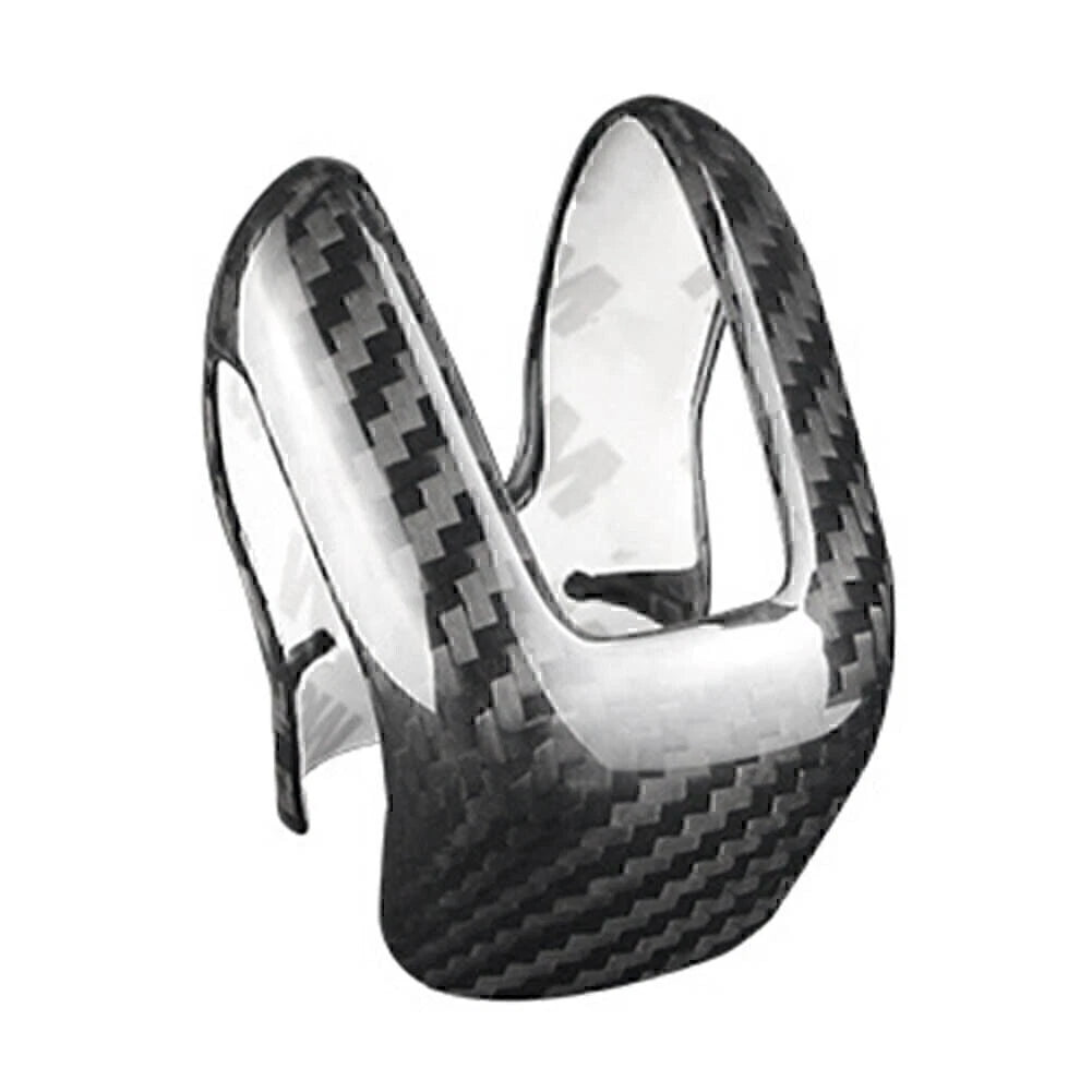 Black Carbon Fiber Gear Shift Knob Cover for Volvo XC60 XC90 S60 S90 (2010-2023)