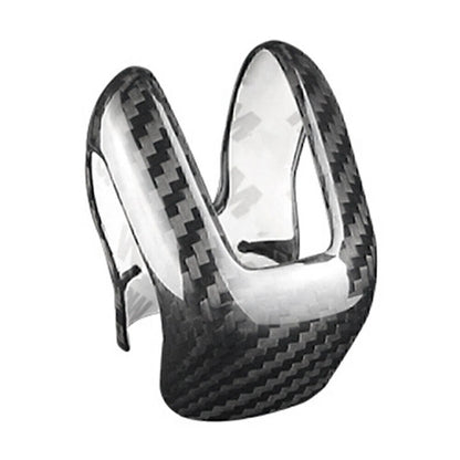 Black Carbon Fiber Gear Shift Knob Cover for Volvo XC60 XC90 S60 S90 (2010-2023)