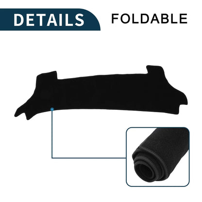 Dashboard Cover Mat for Toyota Prius 2023-2024 Black 1 Set
