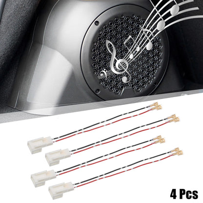 4 x Car Speaker Connector Wire Harness Adapter Auto Connector for Toyota