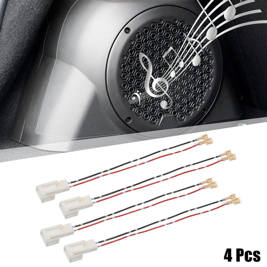 4 x Car Speaker Connector Wire Harness Adapter Auto Connector for Toyota