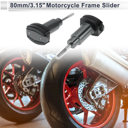 Aluminum Alloy Plastic Motorcycle Slider Frame Titanium Tone for Make Model