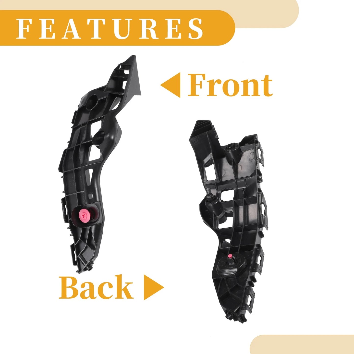 Front Bumper Support Bracket for Toyota Highlander (2014-2016) 1 Pair