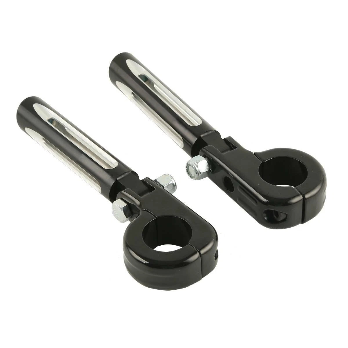 1 1/4 32mm Highway Bar Engine Guard Footpeg Mount for Harley Touring Black