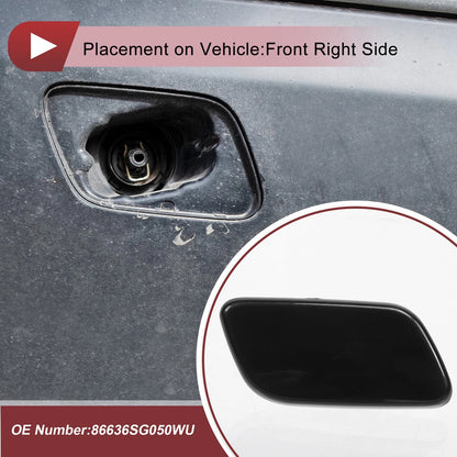 Front Right Washer Nozzle Cover for Subaru Forester 2013-2015 Black