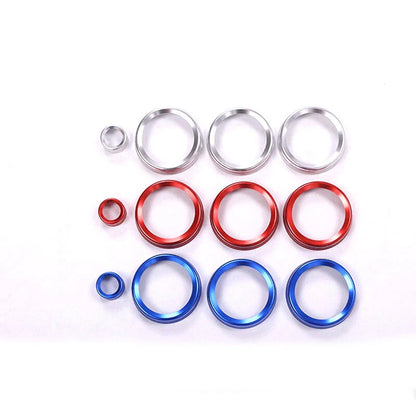 4pcs Volume Buttons AC Knobs Trim Cover Trim For Land Rover Discovery 2017-2020