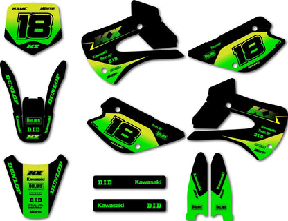 Custom Graphics Kit for Kawasaki KX 85 Decals Stickers (1998-2013)