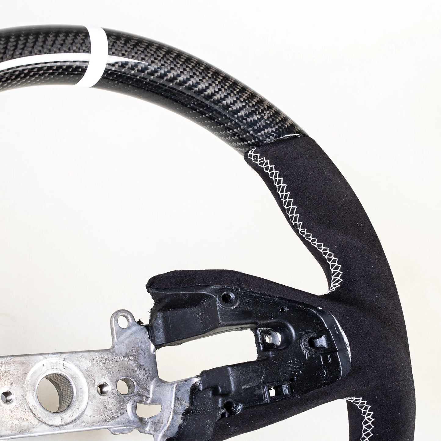 Flat Bottom Carbon Suede Steering Wheel for Honda Civic (2016-2020)