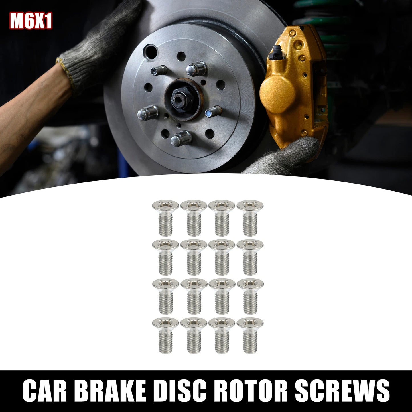 16pcs Brake Disc Rotor Screws for Honda Accord Civic (2003-2012)
