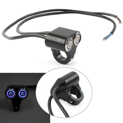 LED Motor Switch ON/OFF Headlight Fog Light Handlebar 22mm 7/8" for Motorcycle