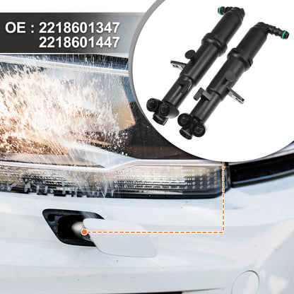 Front Left Right Headlight Washer Nozzles for Mercedes-Benz CL 550 (2007)