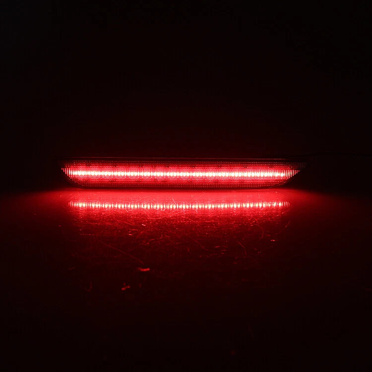 Rear Smoked & Red LED Bumper Side Marker Lights for 2015-2023 Ford Mustang