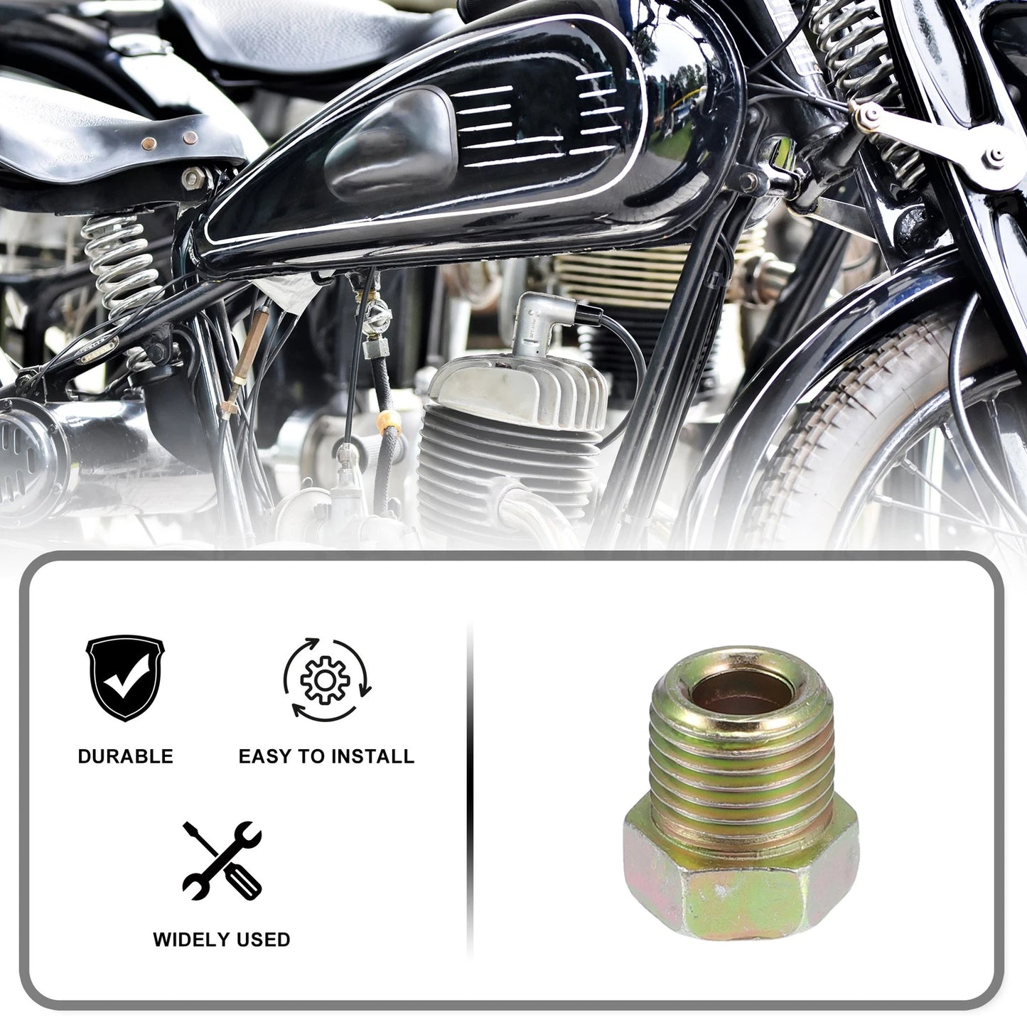 Brake Line Tube Fittings 10pcs 1/2 x 20 UNF for Motorcycle