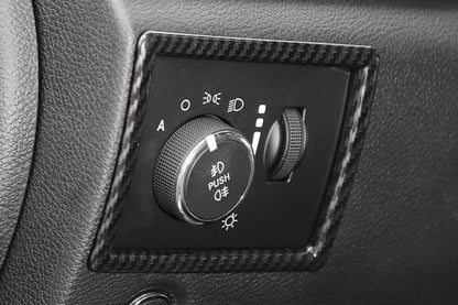 Headlight Adjustment Cover Trim for 2014-2021 Jeep Grand Cherokee Carbon Fiber