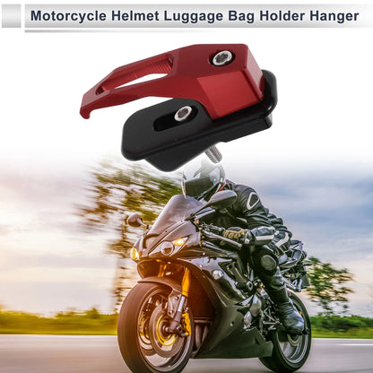 Square Aluminum Alloy Motorcycle Hanging Hook 1 Set Red 78mm