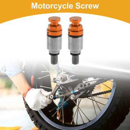 2 x Screw M5x0.8 Fork Air Bleeder Valve Metal Orange for Motorcycle