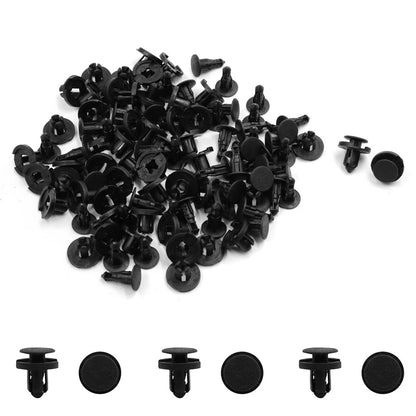 50 Pcs 8mm Black Plastic Rivet Clips for Toyota